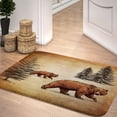 thumbnail image 2 of Bear Bathroom Rug Mat, Wild Animals Rustic Cabin Forest Non-Slip Bath Carpet, Bear Print Wooden Board Absorbent Doormat Bedroom Rug Kitchen Rug (17"X29"), 2 of 3