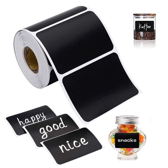 SPRING PARK Waterproof Reusable Blackboard Stickers for Mason Jars, Parties Decoration, Craft Rooms, Weddings, Storage, Organize Your Home & Kitchen