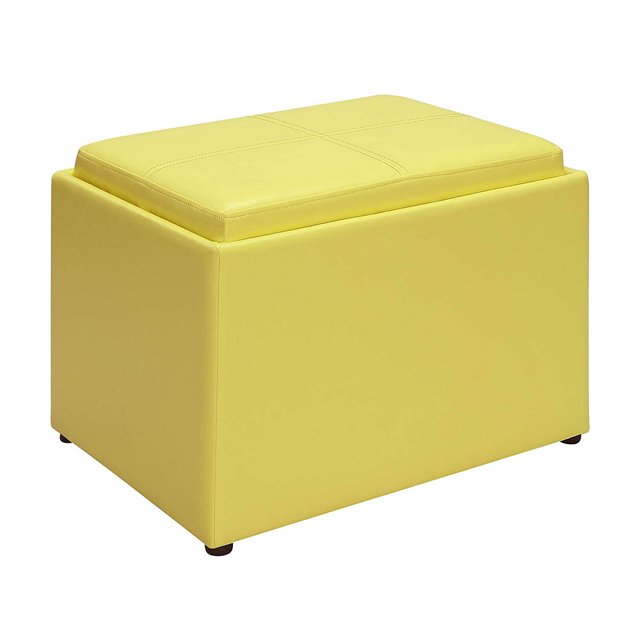 Convenience Concepts R8-160 Designs4Comfort Accent Storage Space Ottoman, Yellow
