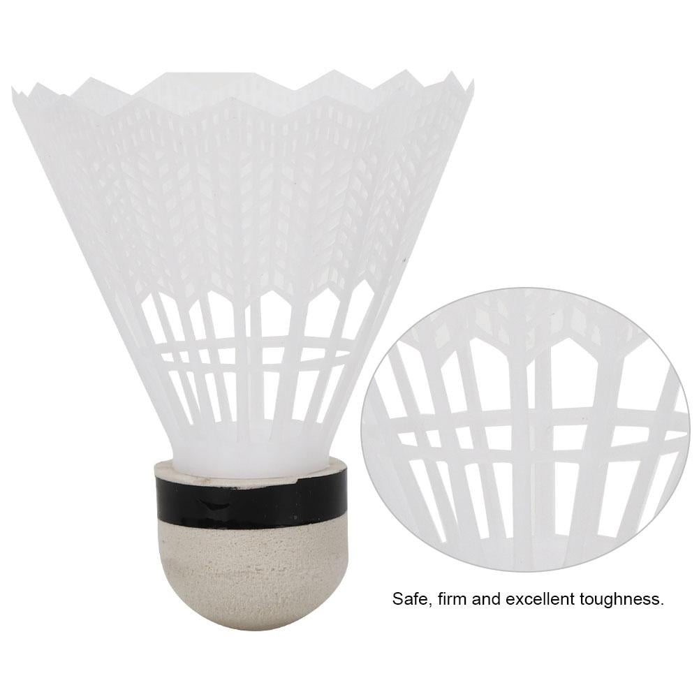 1/6PCS White Badminton Plastic Shuttlecocks Outdoor Gym Sports Accessories 
