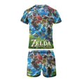 thumbnail image 6 of The Legend of Zelda Boys Two Piece Swimsuit Kids Swimwear Set Short Sleeve Bathing Suit Trunks And Shirt, 6 of 7