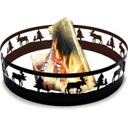 ANDGOAL Fire Ring Fire Rings for Outdoors - Durable Fire Ring, Visual Fire Ring Wood Burning, Fire Ring Insert, Heavy Duty Camping Fire Pit Ring
