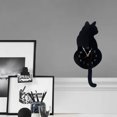 thumbnail image 3 of Naiovety Reloj de pared de gato de construcción fácil de leer y duradero con relojes ABS de operación silenciosa de péndulo Electrodomésticos blanco, 3 of 6
