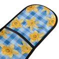 thumbnail image 2 of Dailycode Double Sided Oven Mitt with Loop Heat Resistant Kitchen Long Potholders 7" x 35" Daffodils Flower on Checkered, 2 of 6