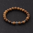 thumbnail image 5 of HOOUN Fashion 8mm Charm Cross Wood Beaded Bracelets Energy Yoga Jewelry for Men Women, 5 of 8