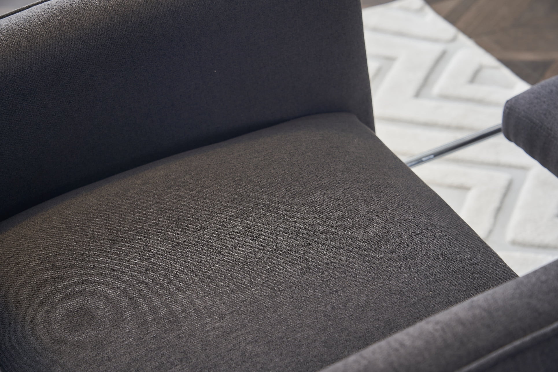 Rocking Chair Nursery Glider Chair with Adjustable FootRest, Nursery Rocking Chairs with Wood Legs Side Pocket, Cotton Linen High Back Nursing Chair, for Living Room, Bedroom, Cozy Reading, Dark Gray