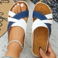 thumbnail image 6 of Dakaela Orthopedic Sandals for Women 2026 Wedge Platform Strappy Open Toe Summer Dressy Walking Slides Shoes with Arch Support Size 6-10 Blue, 6 of 9