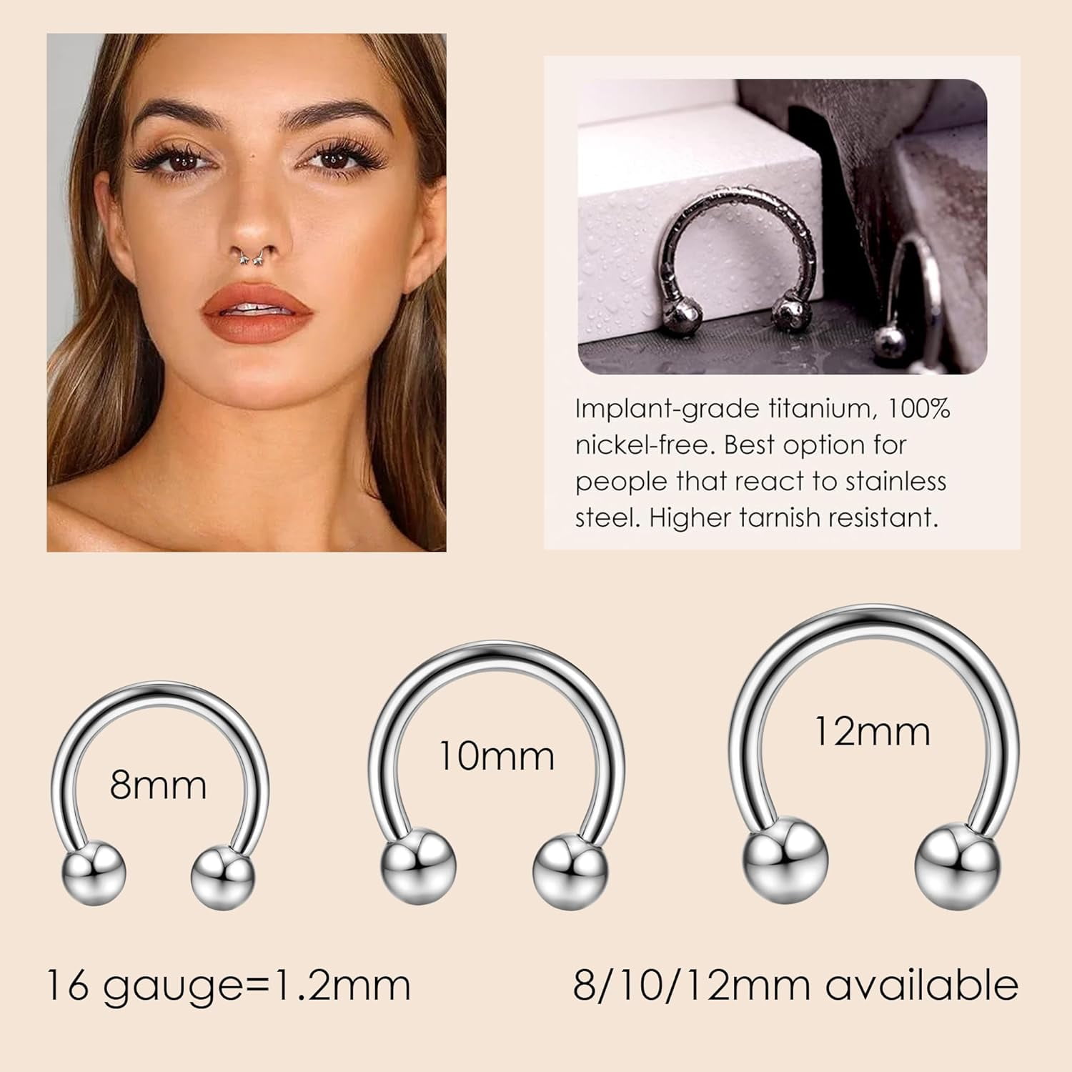 Implant grade septum jewelry new arrivals