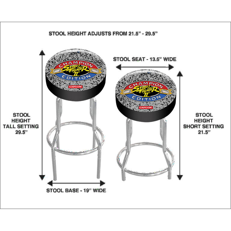 ARCADE1up 7738 Street Fighter II Stool - Walmart.com