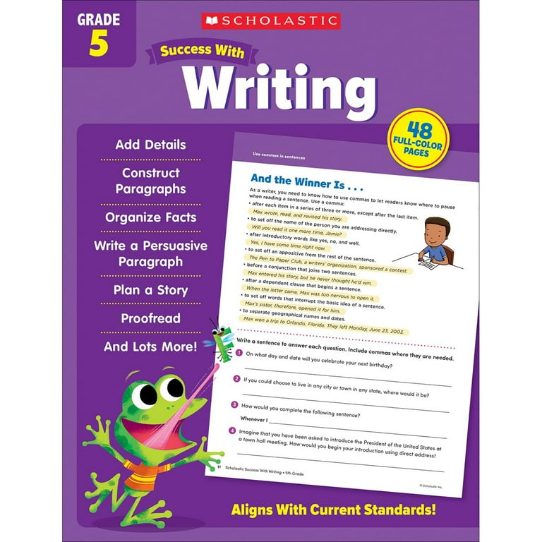 Scholastic Fifth Grade Success Workbooks, 4 Book Set (Second