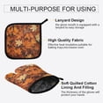 thumbnail image 3 of Yayeee Oven Mitts and Pot Holder Set of 2 Heat Resistant Kitchen Gloves Baking Hot Pad, Fall Pattern, 3 of 5