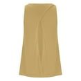 thumbnail image 6 of Mittory Women's New Solid Color Round Neck Back Slit Casual Top T-shirt, 6 of 7