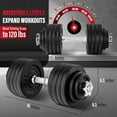 thumbnail image 3 of Yes4All Adjustable Dumbbell Set, Black, 52.5 lb Single, 3 of 6