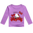 thumbnail image 3 of Hello Kitty-Camiseta estampada de algodón para niños, camiseta básica de manga larga a la moda para primavera y otoño, Top informal deportivo para niños, 3 of 5