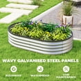thumbnail image 4 of Outsunny 5 x 3 x 1 ft Galvanized Raised Garden Bed, Silver, 4 of 10