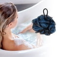 thumbnail image 2 of Unique Bargains 1 Pc Bath Shower Loofah Sponge Body Puffs for Bathroom Shower 4.13"x5.12" Blue, 2 of 6
