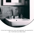 thumbnail image 2 of Miangastore Shower Glass Hook Silver Bathroom Storage Drilling Free 1Set, 2 of 9