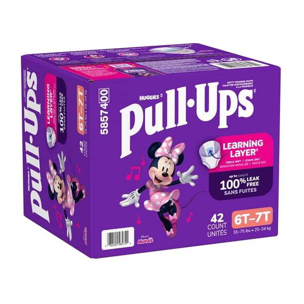 Huggies Pull-Ups ミッキーマウス 36枚入り 6T-7T Pull-Ups Girls' Potty Training Pants, 6T-7T (55-75 lbs), Giga 42