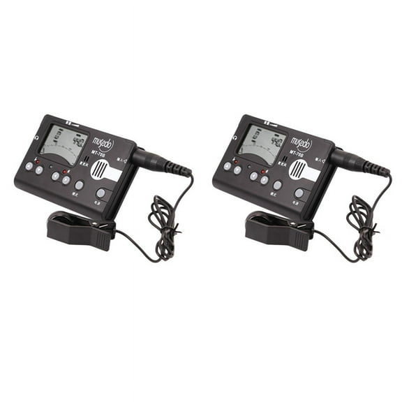 2024 TOP! 2X MT-70B Tuner with Clip-on Pickup & Built-in Microphone Electronic 3 in 1 LCD Tuner Metronome Tone for Guzheng