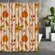 thumbnail image 4 of Cortina de baño, poliéster, impermeable, impresa, diseño de calabazas de cosecha de otoño y acción de gracias del Día de Acción de Gracias, amarillo B, 4 of 6