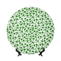 Lukts St Patrick's Day4 for Bone China Decorative Plates, Ceramic Plates, Dinner Plates with Display Stand, Artistic Ceramic Decorations Suitable for Home and Office-6in
