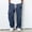 Navy, variant on Men's Waffle Knit Straight Leg Pants, Relaxed Fit Drawstring Casual Trousers, Breathable Soft Everyday Pants, Solid Color Loungewear, 10 Colors, Sizes S-XXXXL