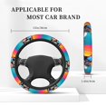 thumbnail image 7 of Picia Rainbow Bulldog Sunglasses Car Steering Wheel Cover, Non-Slip, Breathable, Universal 15 inch, 7 of 7