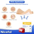 Niceful Silicone Foam Dressing 5"x5", Waterproof Adhesive Foam Bandages