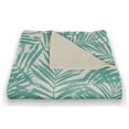thumbnail image 3 of Creative Products Tropical Leaves Teal 50x60 Coral Fleece Blanket, 3 of 3