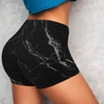 thumbnail image 4 of Lsque Black Marble Texture Abstract Pattern High Waisted Biker Shorts for Women-Tummy Control Fitness Athletic Workout Running Yoga Gym Shorts,Moisture-Wicking-XX-Large, 4 of 9