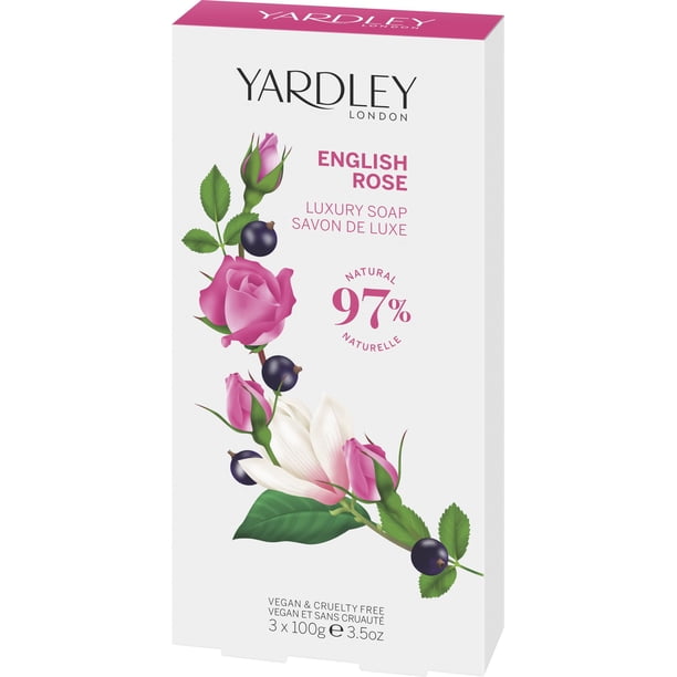 Set de jabón Yardley English Rose Luxury para mujer 3 unidades
