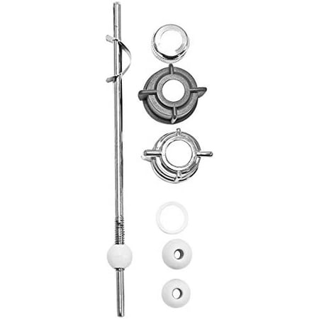 

PF Waterworks PF0904 Pop-Up Drain Repair Kit - Threaded Adjustable Center Pivot/Ball Rod With 3 Nuts Gasket 3 Sizes Of Balls No Pull Rod/Linkage Chrome