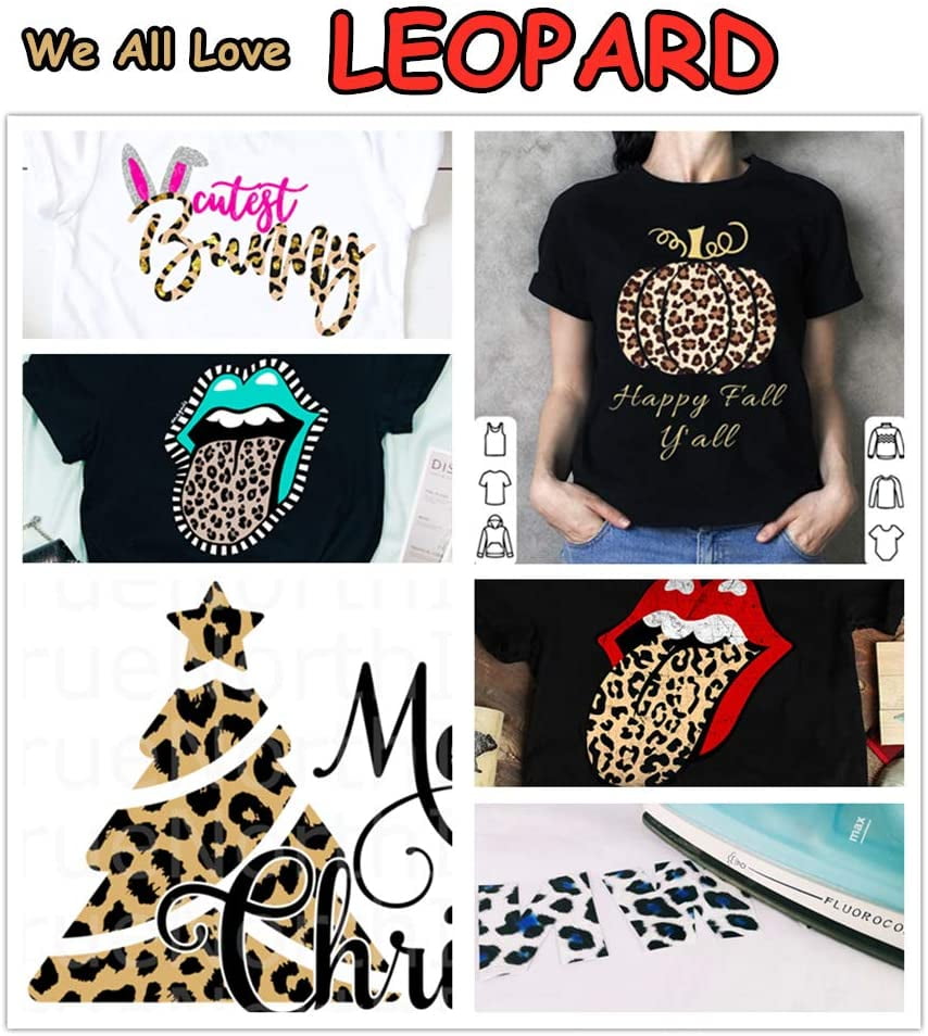 AIMTYD Leopard Print Iron on Vinyl 