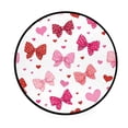 thumbnail image 2 of 36.2 Inch Round Floor Mat Red and Pink Bows Carpet Decor Rug for Living Room Bedroom, 2 of 6