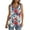 ZD-Multicolor-linen shirts, variant on Frostluinai Boho Tank Tops for Women Sleeveless Scoop Neck Ribbed Trim Long Tanks Casual Floral Print T Shirts Plus Size Curved Hem Tanks