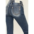 thumbnail image 2 of Miss Me Women's Medium Wash Mid Rise Border Stitch Bootcut Stretch Denim Jeans - M5012B65 30W x 34L, 2 of 4
