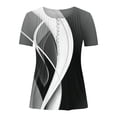 thumbnail image 4 of Black Women's Short Sleeve T-shirt, Women'S Summer New Chest Button Pleated Casual Short Sleeved T Shirt Women'S Top,Women's Short sleeve T-shirt 4XL, 4 of 5