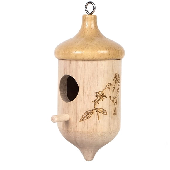 RKSTN Hummingbird Feeders for Outdoors Bird House Bird Feeder Wooden Exterior Hanging Indoor And Outdoor Garden Decoration Bird House Hut Bird Feeder