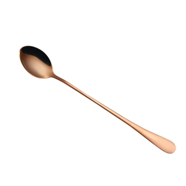 Cuchara Colorida, Acero Inoxidable de Grado Alimenticio, Mango Largo, Ideal para Café, Té, Postres y Aperitivos, Uso Diario, Fácil de Limpiar, Apta para Lavavajillas, 19,5 X 3 Cm.