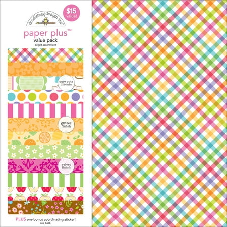 UPC: 0842715051928 | Doodlebug Paper Plus Value Pack 12 X12 12/Pkg-Bright