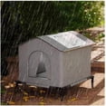 thumbnail image 5 of Outdoor Cat House Winter Waterproof – Insulated and Durable Cat Shelter, Easy to Clean, Thermal Protection for Stray Cats Dogs and Rabbits, Garden Patio Yard,Blue,Medium, 5 of 9