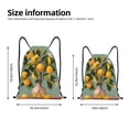 thumbnail image 2 of Fotbe Retro Warm Lemon Flower Bolsa Mochila con Cordón Estampada, Bolsa de Gimnasio Deportiva, Bolsa Cinch, Bolsa con Cordón para Hombres y Mujeres-Medium, 2 of 6