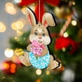 thumbnail image 3 of Designocracy 815432-2 5 x 5.5 x 0.25 in. Carrot Baby Pink Bunny Wooden Easter Spring Decor Ornament, 3 of 3