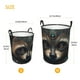 thumbnail image 3 of Fotbe Tribal Style Raccoon Cesto de Ropa con Asas, Cesto Impermeable de Gran Capacidad, Bolsa de Lavado para Dormitorio, Cesto de Ropa con Ruedas y Asas-Medium, 3 of 6