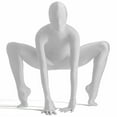 thumbnail image 3 of AltSkin Adult/Kids Full Body Stretch Fabric Zentai Suit Costume - White (Kid Small), 3 of 4