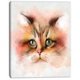thumbnail image 2 of Aquarelle Chat Brun Attrayant - Impression d'Art sur Toile d'Animaux, 2 of 3