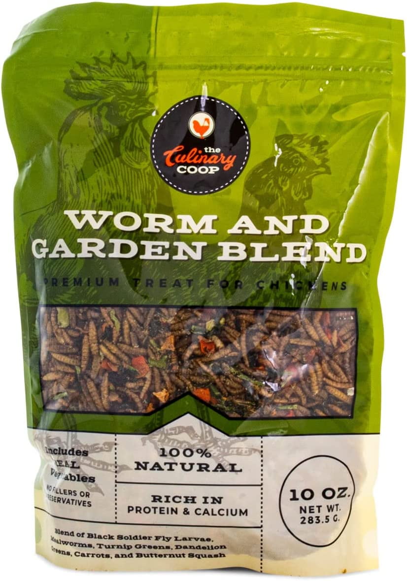 (2 pack) Fluker's The Culinary Coop Worm and Garden Mix, Premium Treats for Chickens, 10 oz Bag