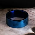 thumbnail image 6 of 8mm Titanium Steel Blue/Gold/Silver/Rainbow Bands Men's Polished Ring Size 7-12, 6 of 9