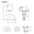 thumbnail image 5 of Pomo de cuerda de instrumento 4 PCS Ukelele Tuning Peg Uke Knobs 1:15 Estilo cerrado Tuners Tuning Key para 4 cuerdas Ukelele Meterk  Pomo de cuerda de instrumento, 5 of 5