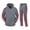 Dark Gray, variant on Turilly Mens Outfits 2 Piece Side Stripe Hoodie and Joggers Set Color Block Pullover with Contrast Tape Detail Tracksuit